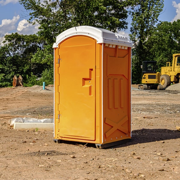 how often are the porta potties cleaned and serviced during a rental period in Brownhelm